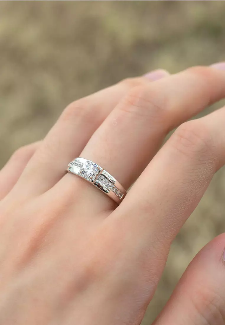 Vinstella  Eternite Ring - 18K White Gold Plated