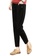 A-IN GIRLS black Elastic Waist Solid Color Casual Pants DFAB2AA87B8FB6GS_1