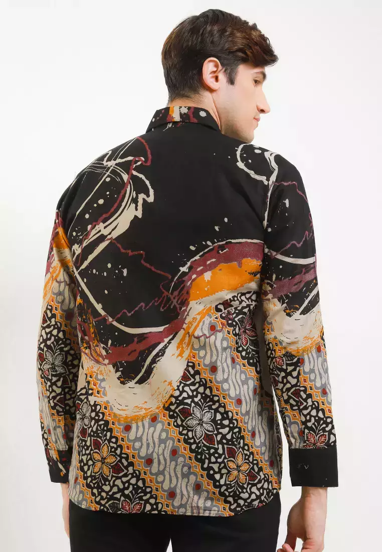 Tyaga Kemeja Batik Premium Pria Casual Modern Lengan Panjang