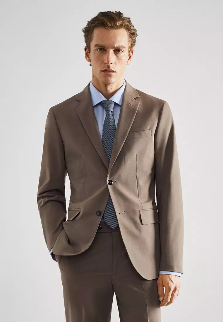 Buy MANGO Man Stretch Fabric Slim Fit Suit Jacket 2024 Online