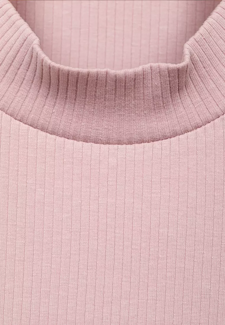 Ribbed High Neck Sweater