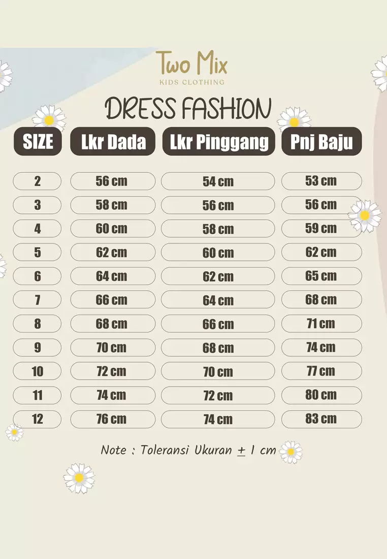 Two Mix Baju Anak Perempuan Fashion - Dress Gaun Anak Cewek 1-12 Tahun Y882