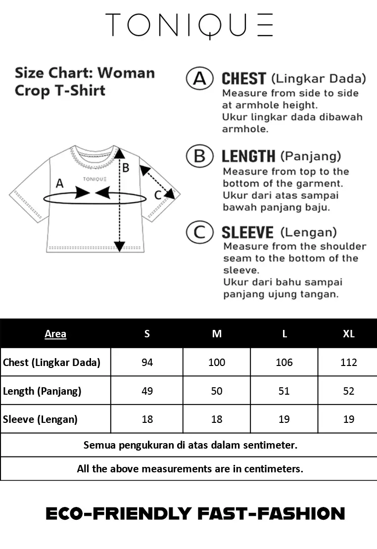 TONIQUE Kaos Crop Wanita Putih MOCCA Women's Cotton Graphic Cropped T-shirt White