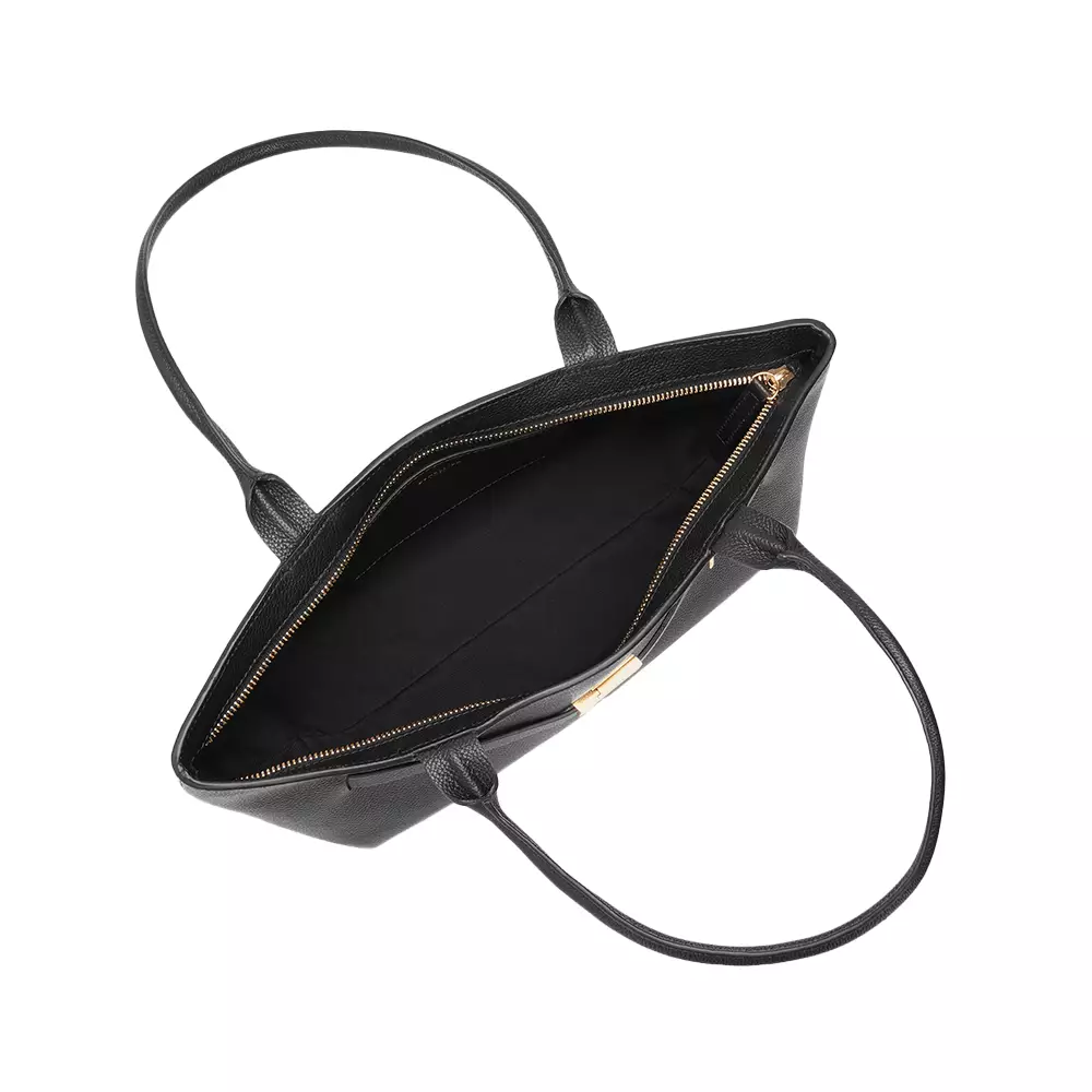 The New York Small Shoulder Bag Grained Black