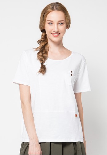 T Shirt Basic With Pocket White (Free Size)