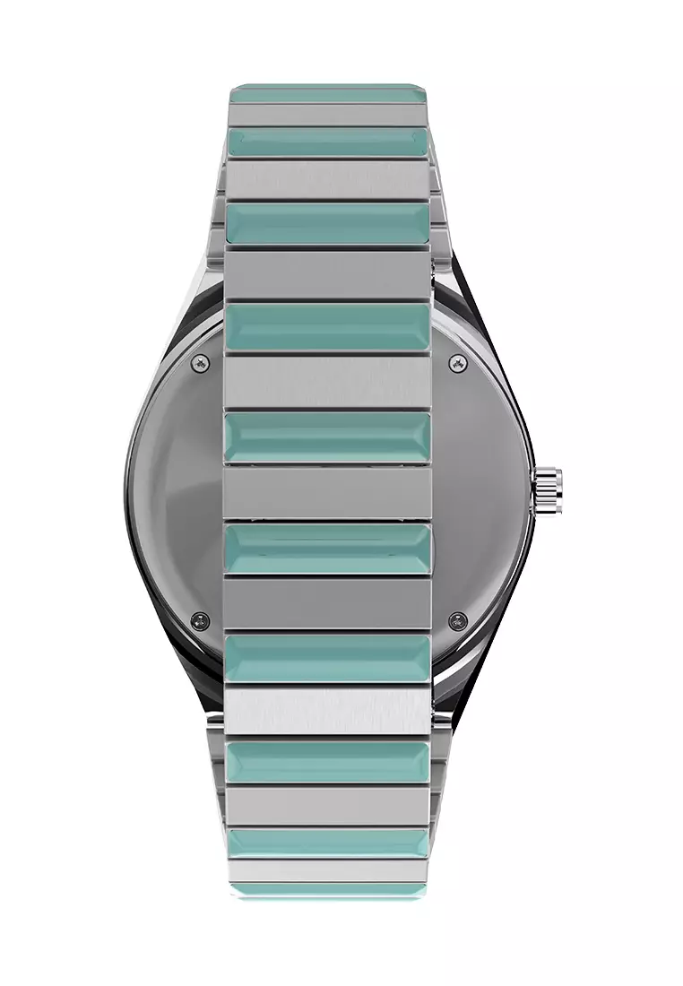 Timex Q Timex® Blue Stainless Steel Analog Quartz Watch For Women TW2W87800