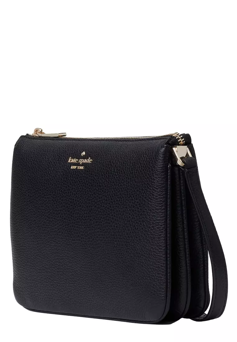 Kate spade triple gusset crossbody 2025 black