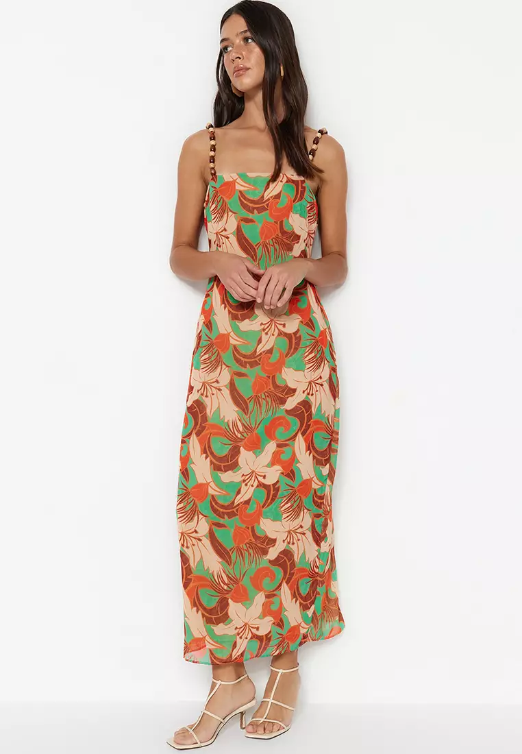 Buy Trendyol Bead Strap Maxi Dress Online ZALORA Malaysia
