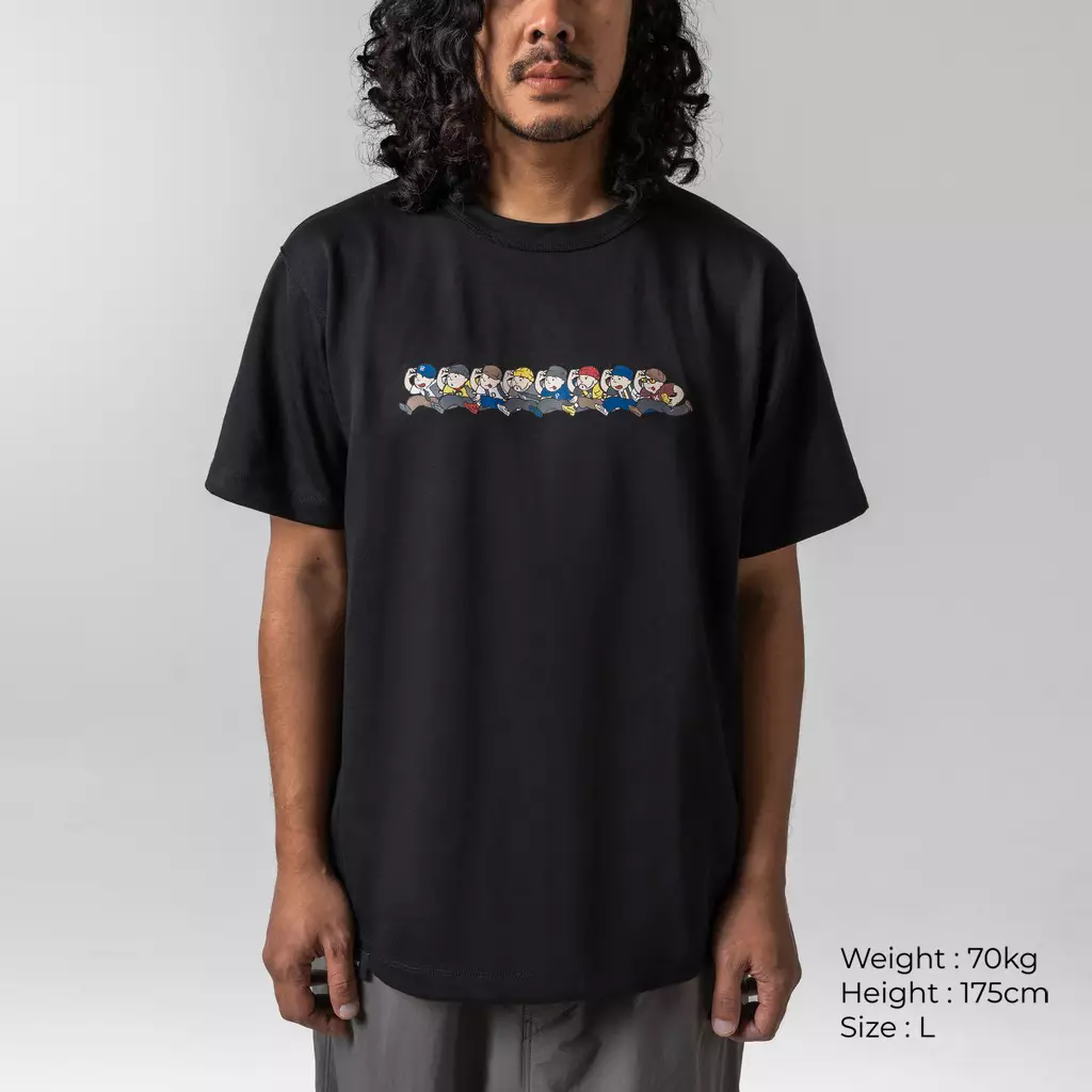 Raya T-Shirt Short Sleeves Baju Kaos Lengan Pendek Relax Comfort - Hitam