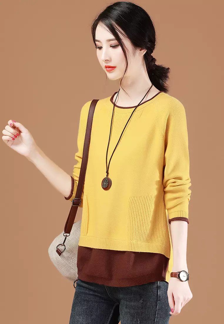 Girls mustard sweater online