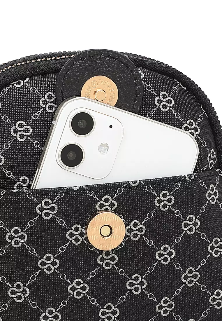 Women's Top Handle Bag / Sling Bag / Crossbody Bag - Black