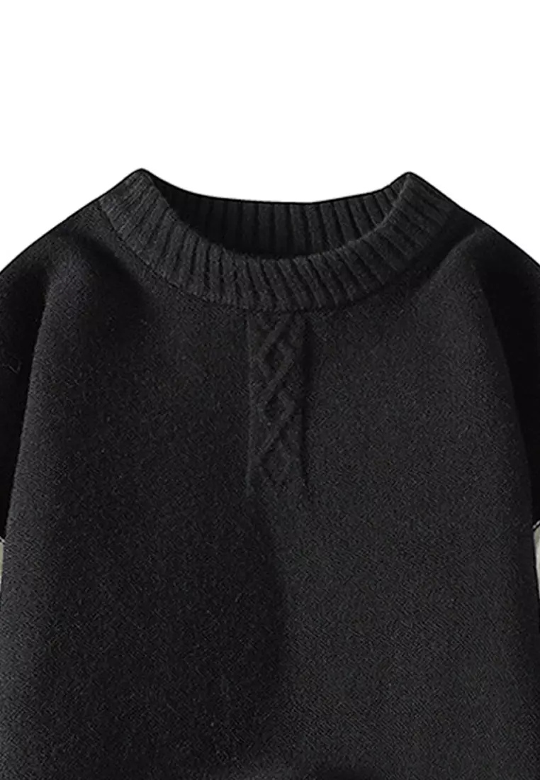 Casual black sweater store