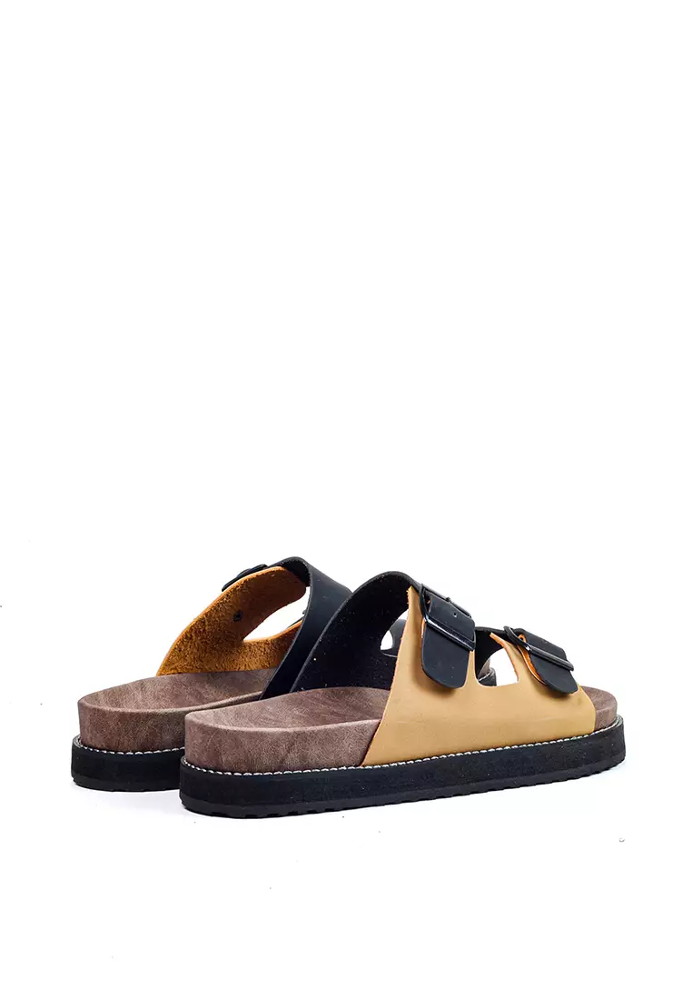 Lvnatica Atsuko Choco Black Slide Sandals