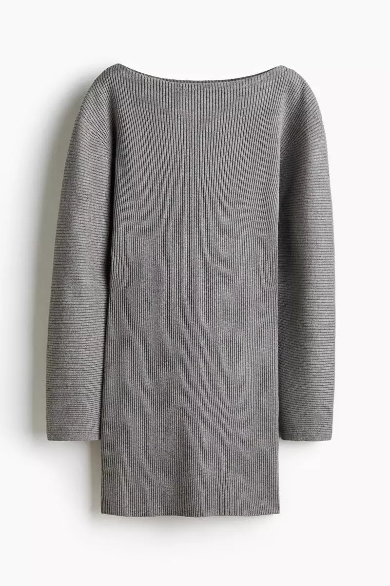 Rib-knit dress