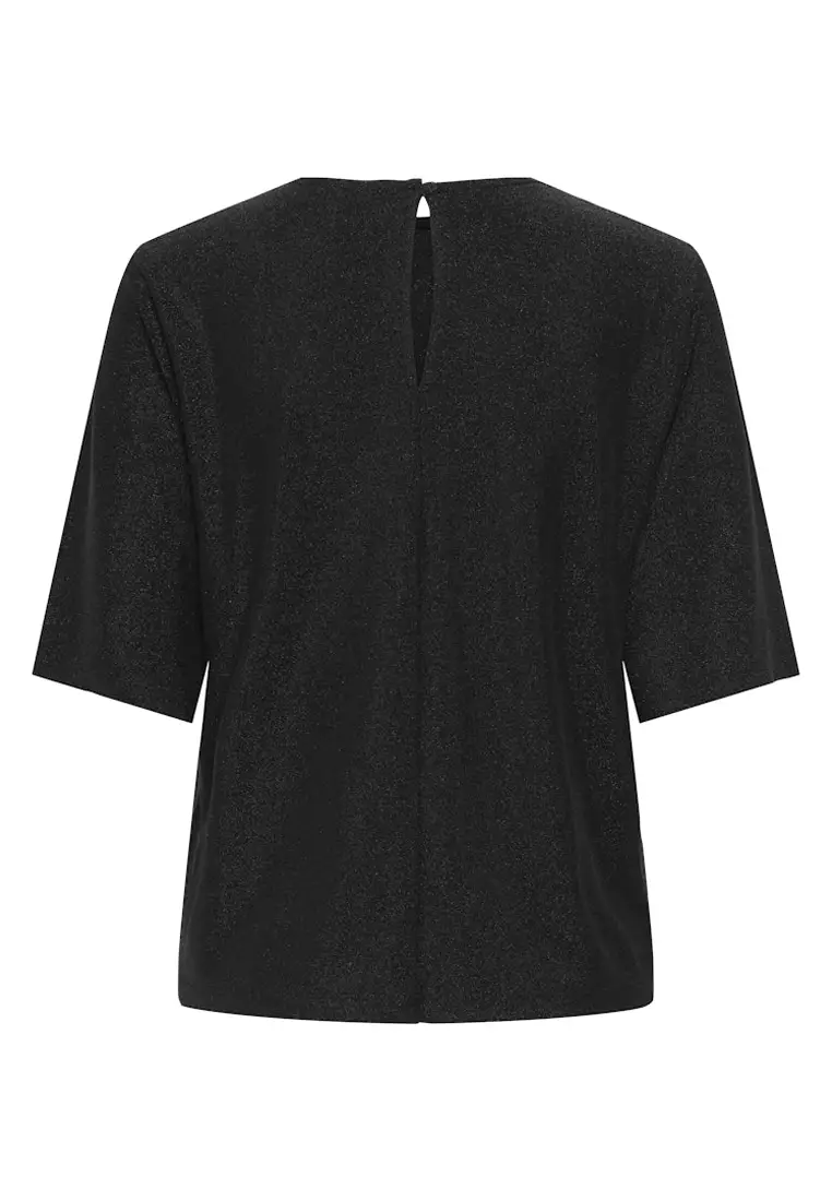 Short Sleeve Loose Round Neck Jersey Top