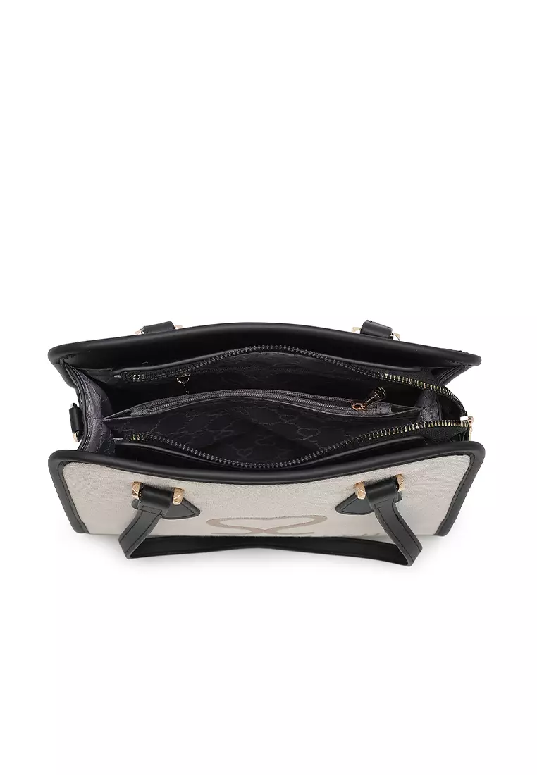 Women's Top Handle Bag / Sling Bag / Crossbody Bag - Black