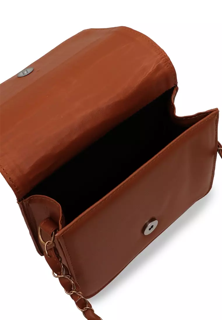 Caxia Slingbag Woman Casual Design Simple Tas Slempang Premium Quality - Mocca