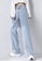 XAFITI 藍色 女式高腰直筒寬鬆牛仔褲 - 深藍色 48F68AAC526780GS_2