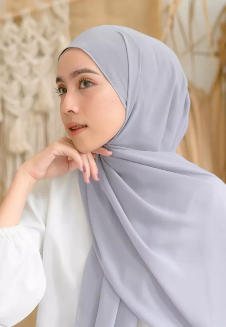Bawal Shawl Soft Blue Grey