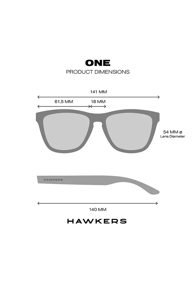 HAWKERS ONE Black Emerald Sunglasses for Men and Women. UV400 Protection. Designed in Spain