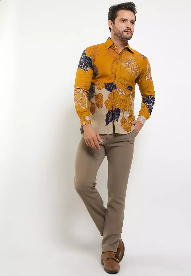 Pradipta Kemeja Batik Exclusive Premium Pria Casual Modern Lengan Panjang