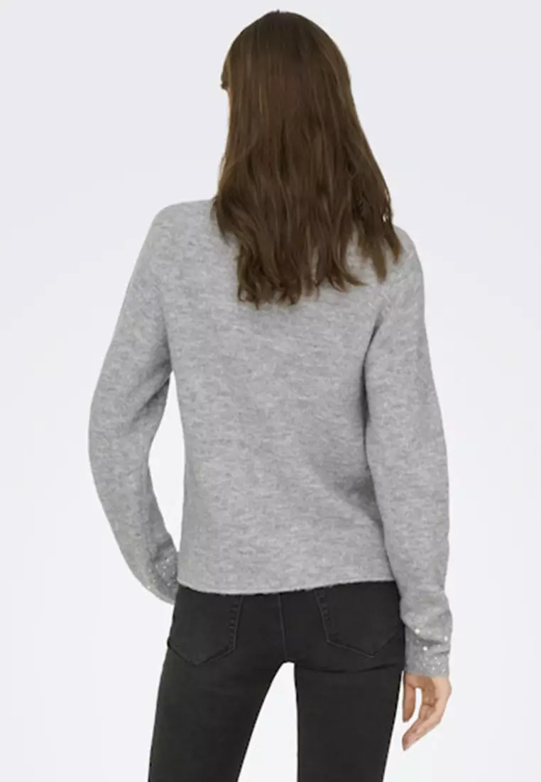 Round Neck Pearl Sweater