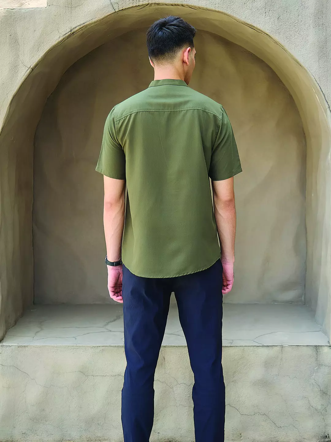 OXCON Kemeja koko Tangan Pendek Bordir Baiq Army