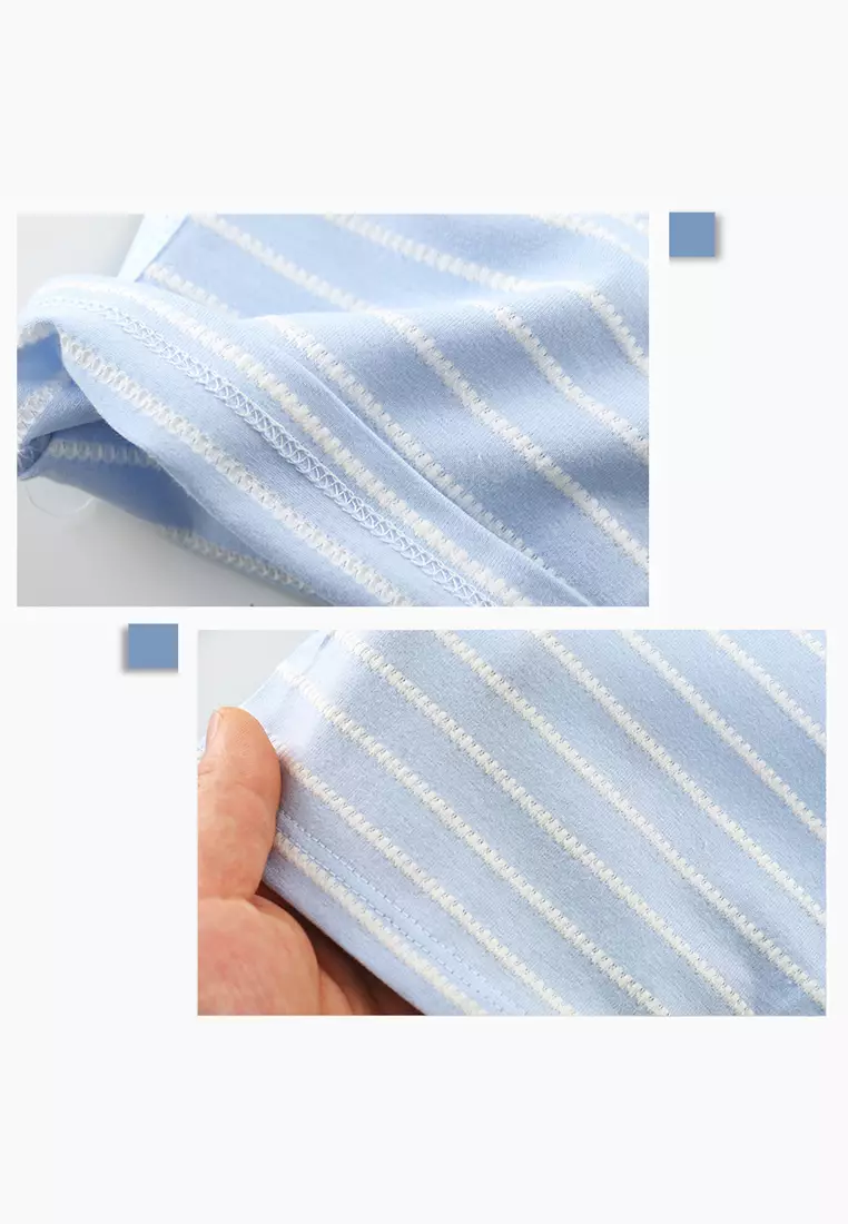 Jumpsuit Bayi Jumper Pendek Anak Romper Baju Kodok Motif Bear Garis Garis Import 4236 Venrz Pink