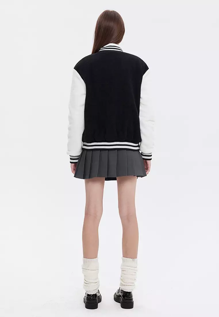 Sequin Embroidered Baseball Jacket HH-N3701