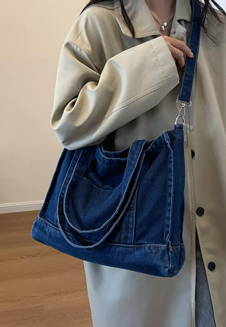牛仔布休閒日系單肩包