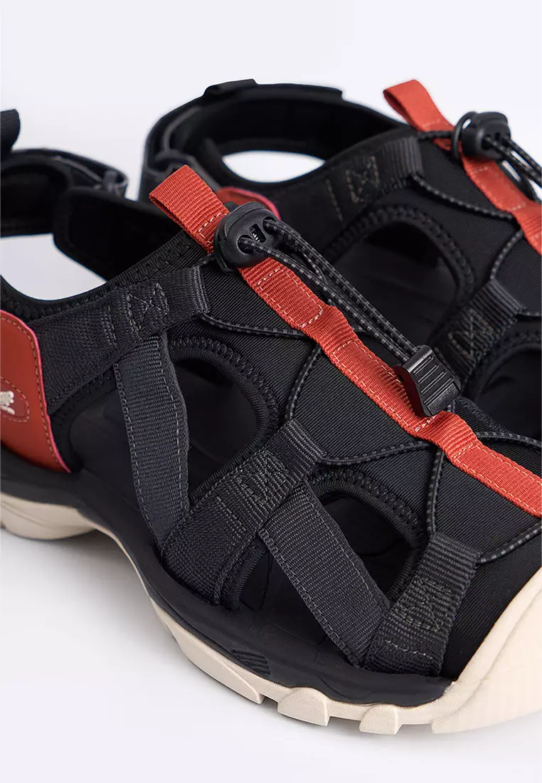 Men's Sandals with Cord Strap and Rubber Toe Bumper