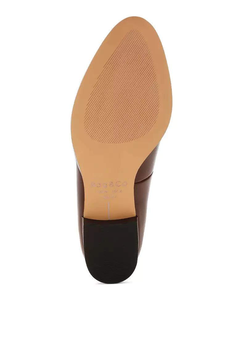 Sepatu Loafer Kulit Asli Bertabur Warna Coklat