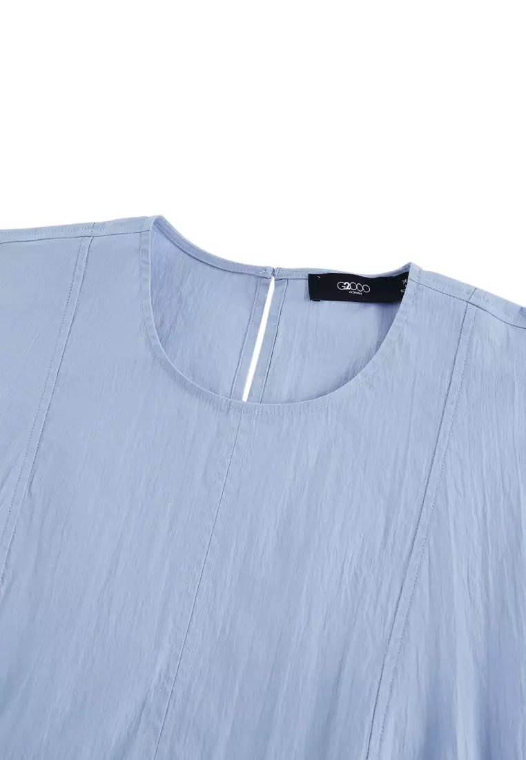 G2000 Puff Sleeve Textured Blouse