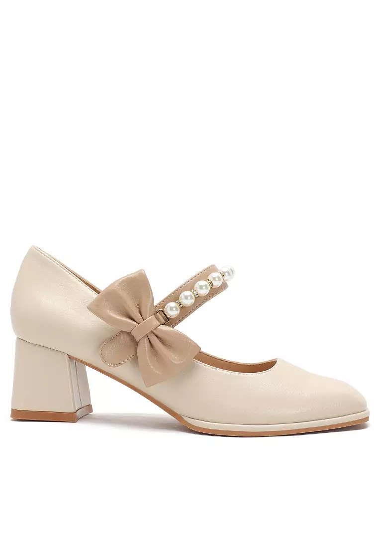 Discount on Twenty Eight Shoes  shoes - SKU: 5cm Bow Strap Mary Jane Shoes 595-2