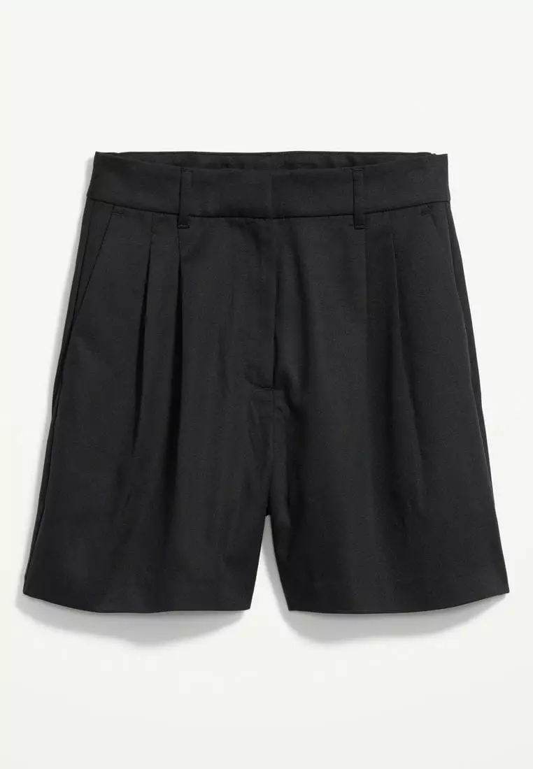 Extra High-Waisted Taylor Trouser Shorts -- 5-inch inseam