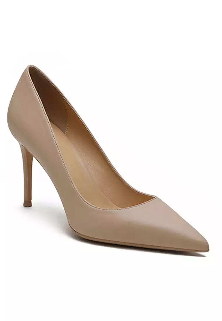 8CM Uniform Pointed High Heel Shoes HZL181