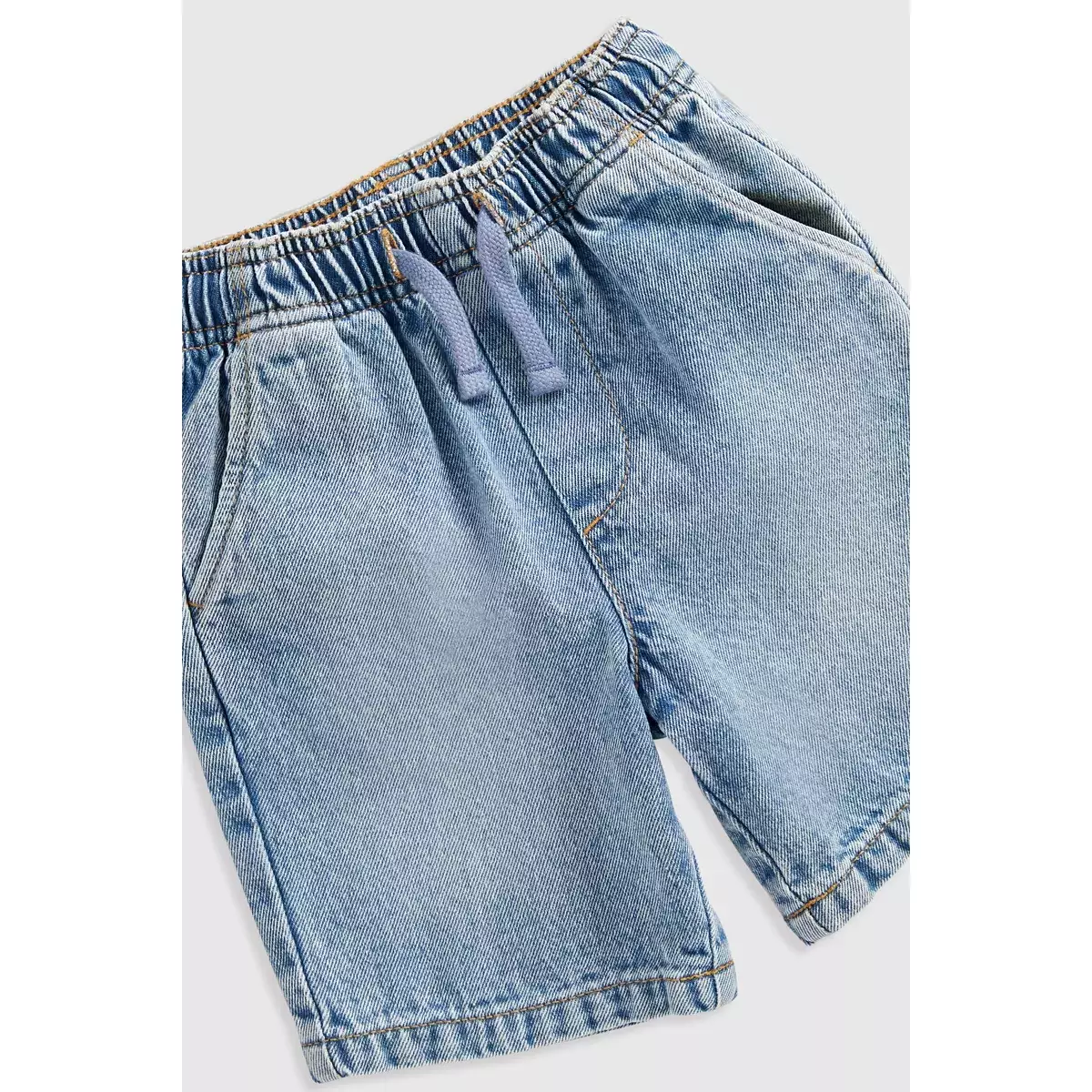 Mothercare Light-Wash Pull-On Shorts - Celana Pendek Bayi Laki-laki (Biru)