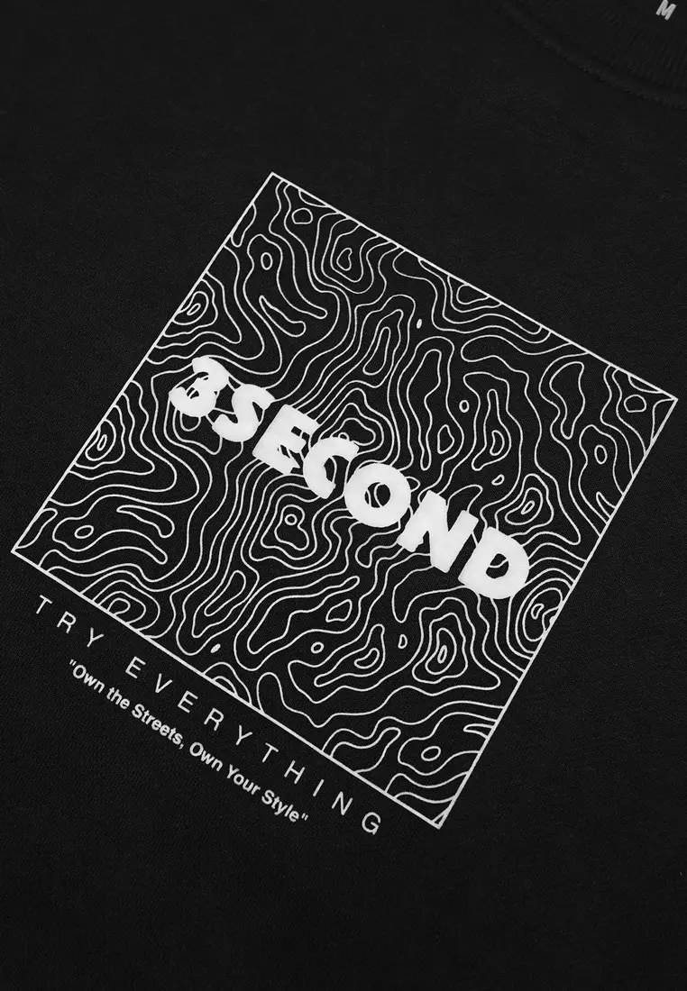 3Second Men's Jacket Crewneck Sweatshirt Regular Fit Fleece 3SCO On The Box OL-C010425