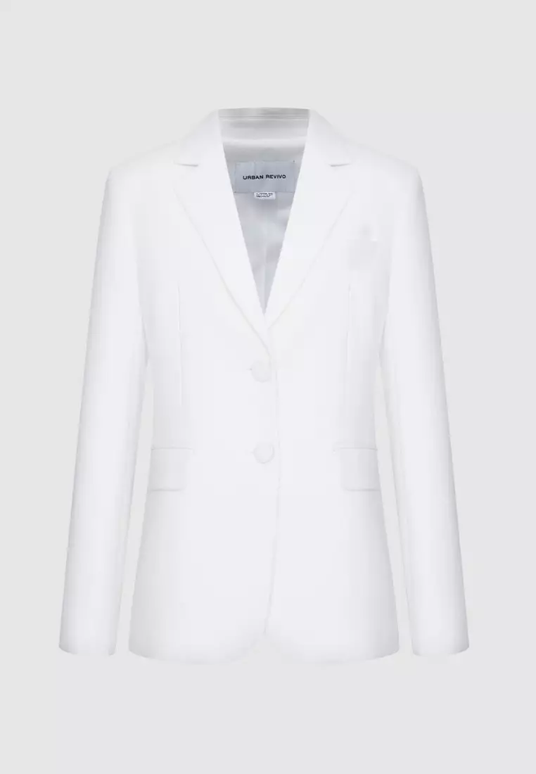 White single outlet breasted blazer