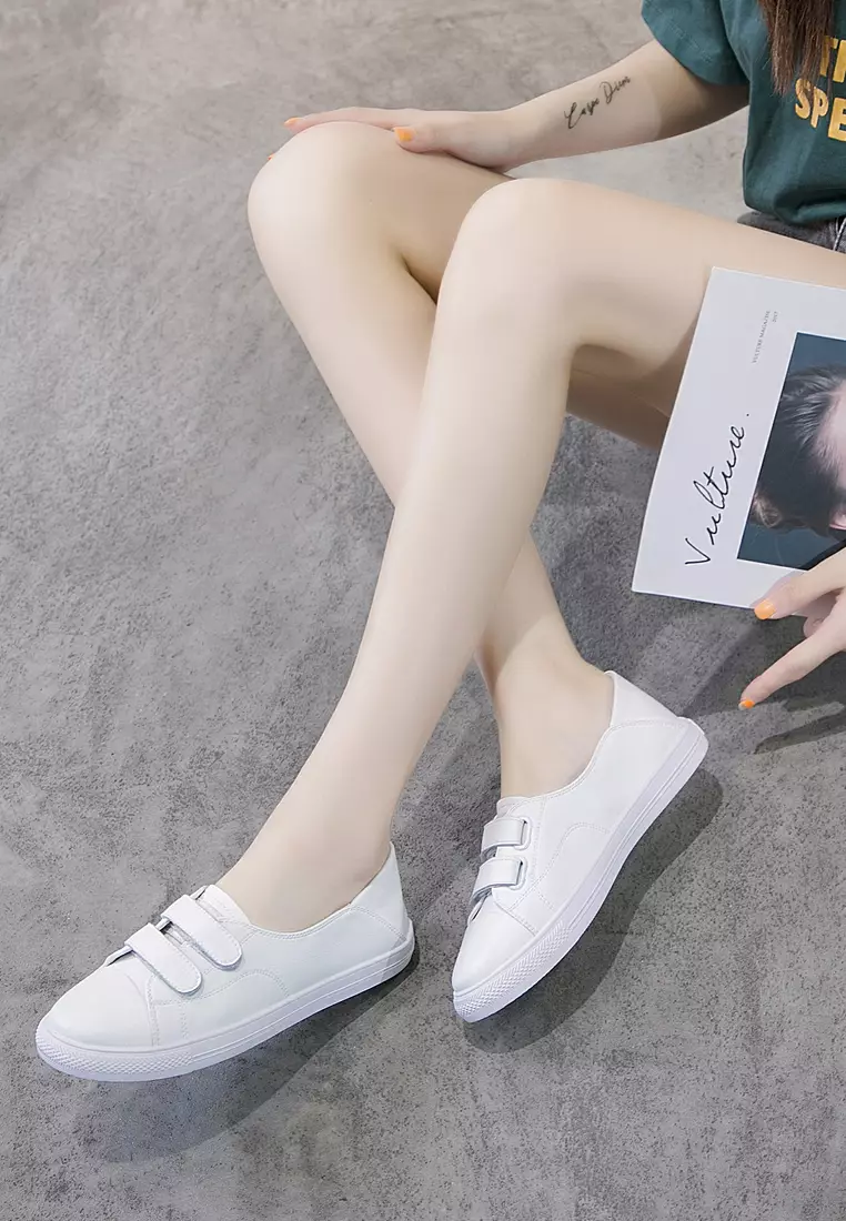 Double Velcro Leather Slip-Ons RX5198