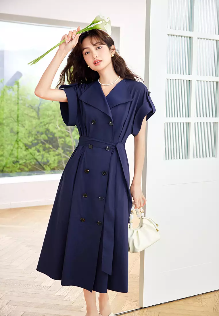 Navy coat dress hot sale