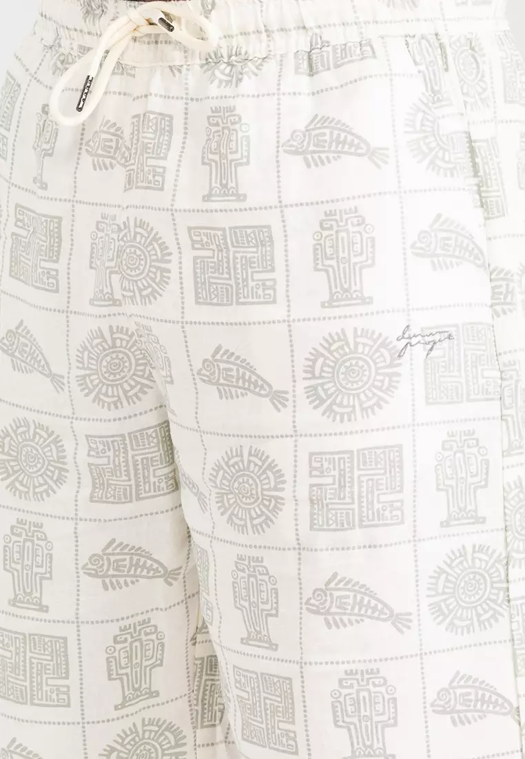 Printed Linen Resort Shorts