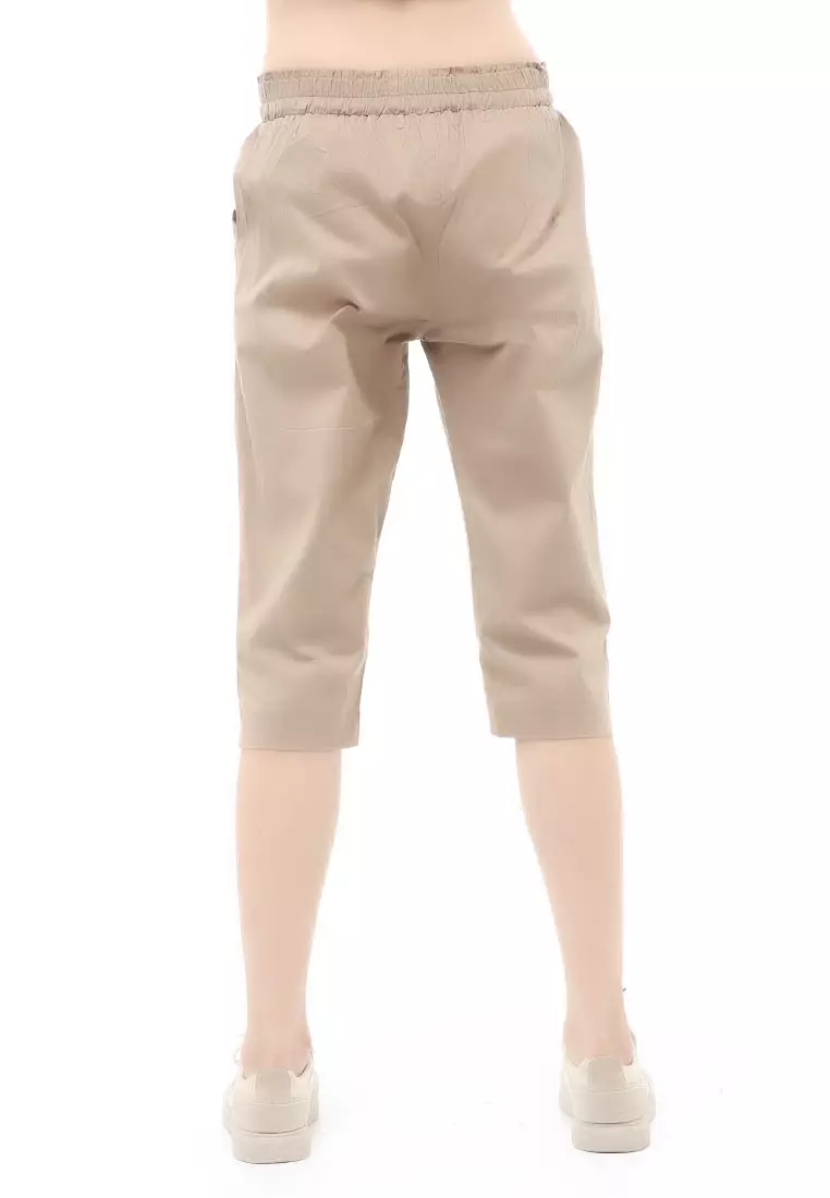 Madoc Short Pants Celana Pendek Kasual Wanita 3/4 Street Material Cotton ORGINAL - Cream