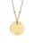 ELLI GERMANY gold Necklace Satellite Chain Plate Pendant Hammered Gold Plated 28F94AC28EC360GS_4