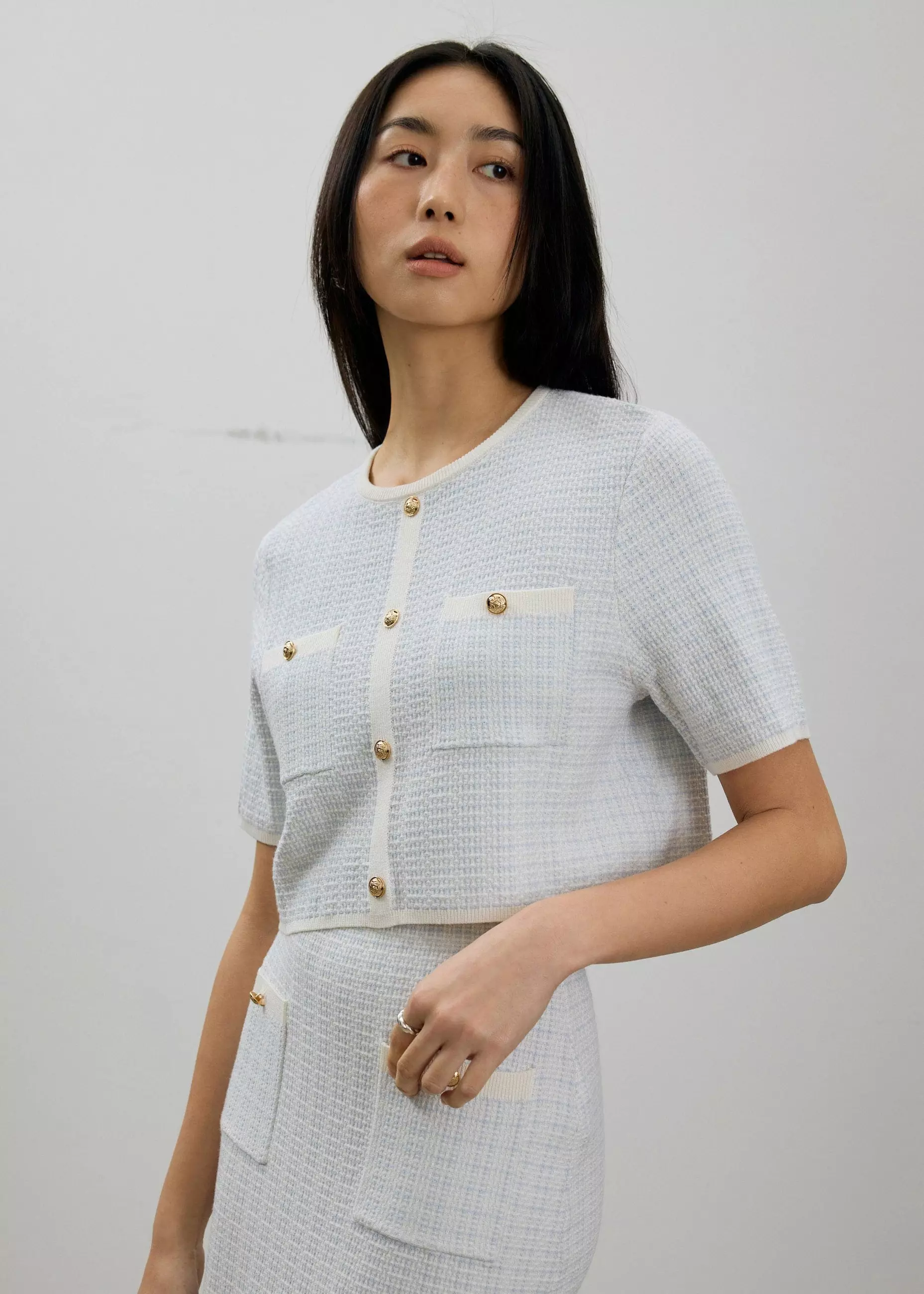 Atasan Wanita - Yoko Boxy Textured Knit Top