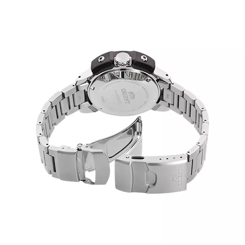 Jam Tangan Pria Orient M-Force RA-AC0L01B Automatic Men Black Dial Stainless Steel Strap