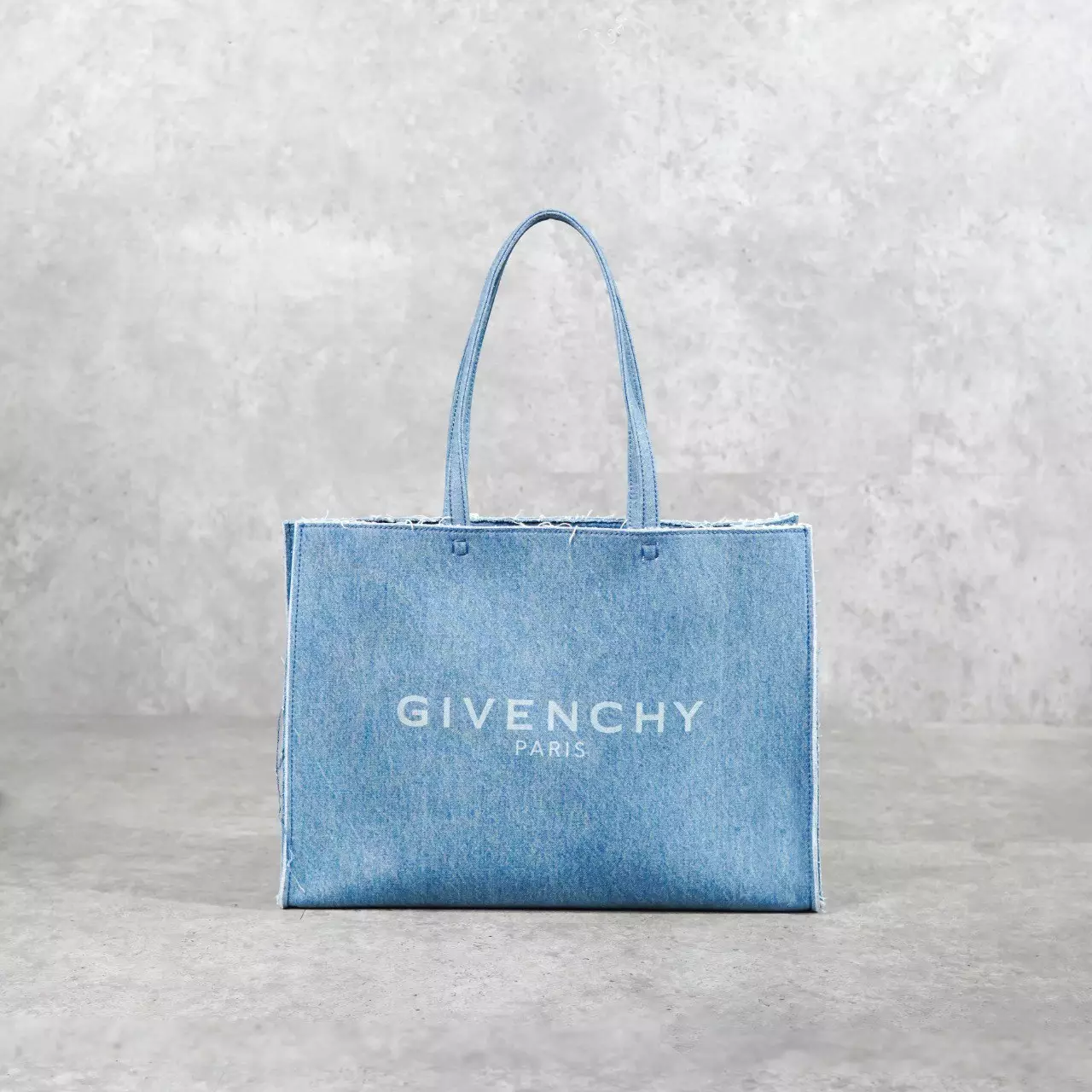 Tas GIVENCHY BLUE DENIM TOTE BAG WITH LONG STRAP MEIDUM 100% ORIGINAL
