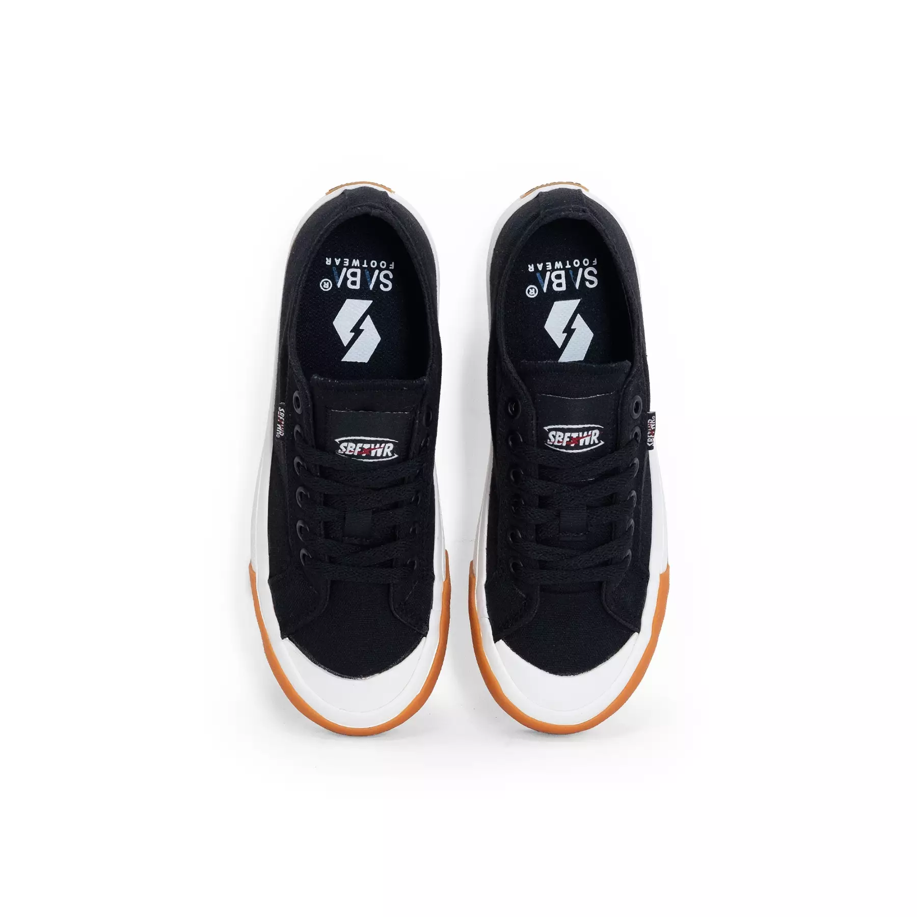 SABA Basic Mono Black White - Sepatu Sneakers Casual Pria Wanita