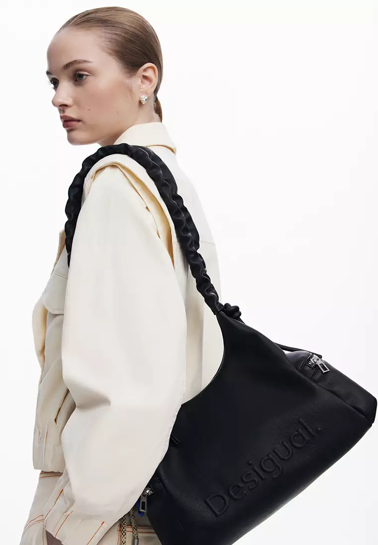 Medium 3D logo bag with ruched handle