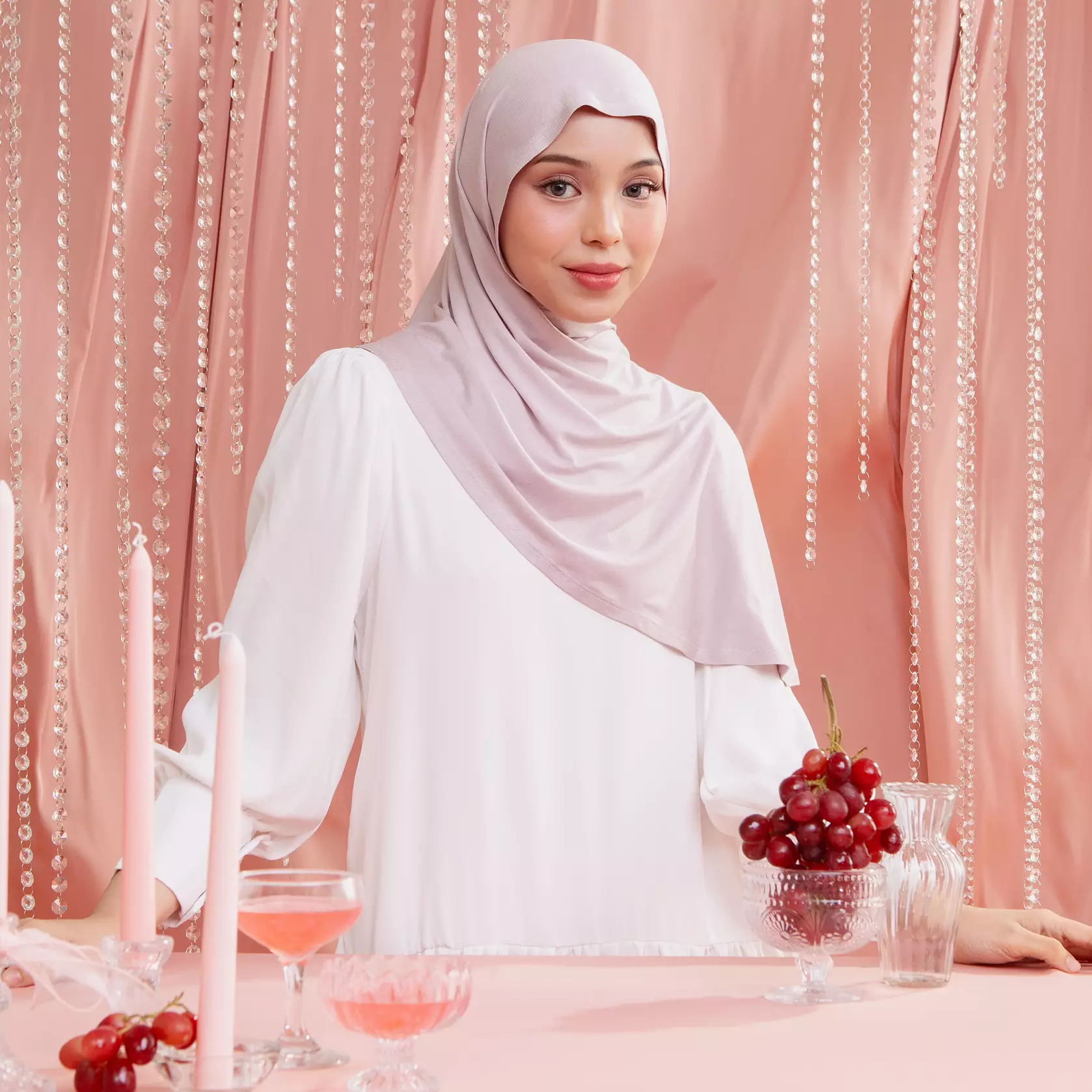 Heidy Oval Shawl in Purple Blush (Lozy x Heidy)